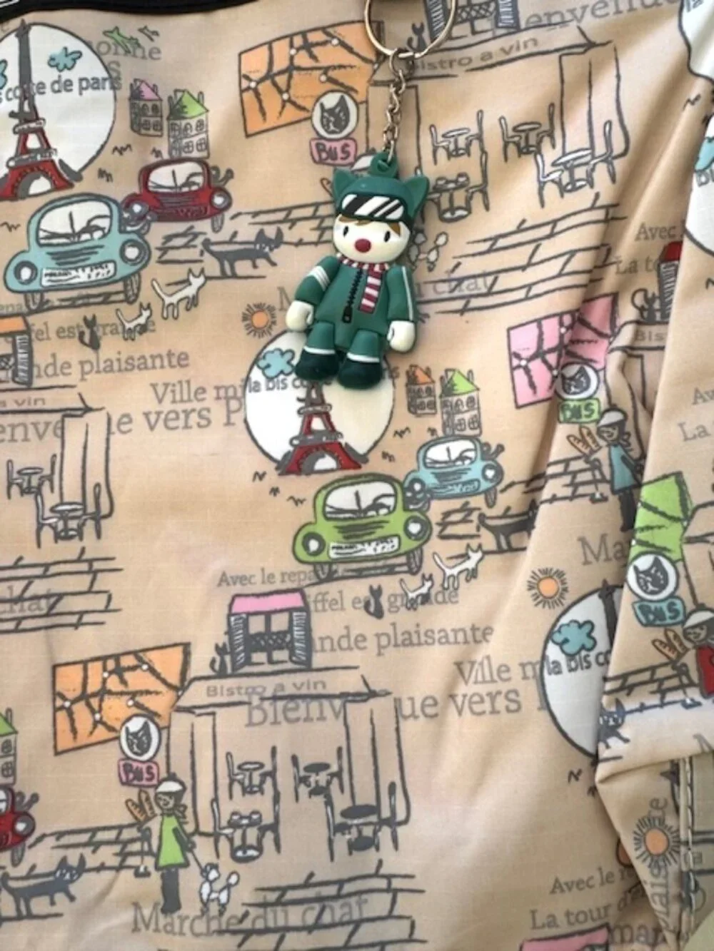 Rare Tokidoki For LeSportsac Paris City Life Tote With Matching Pouch &Toy Charm
